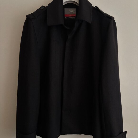 $495 Icebreaker Pure Plus 380 Merino Wool Button up Black Coat/ Jacket — Large - Picture 9 of 16